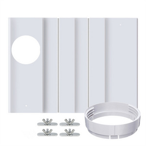 4 PCS Adjustable Length Plastic Sliding Windows Vent Kit Portable Air Conditioner Window Seal Plates Kit