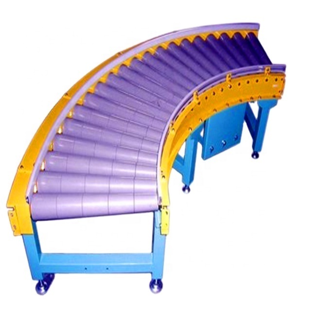 Factory Directly Supply Customized Motorized Gravity Curve Turning Roller Conveyor