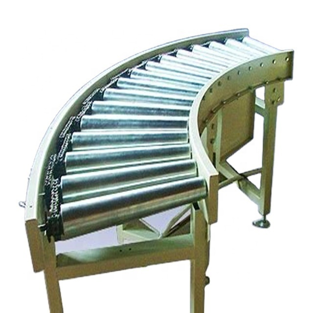 Factory Directly Supply Customized Motorized Gravity Curve Turning Roller Conveyor