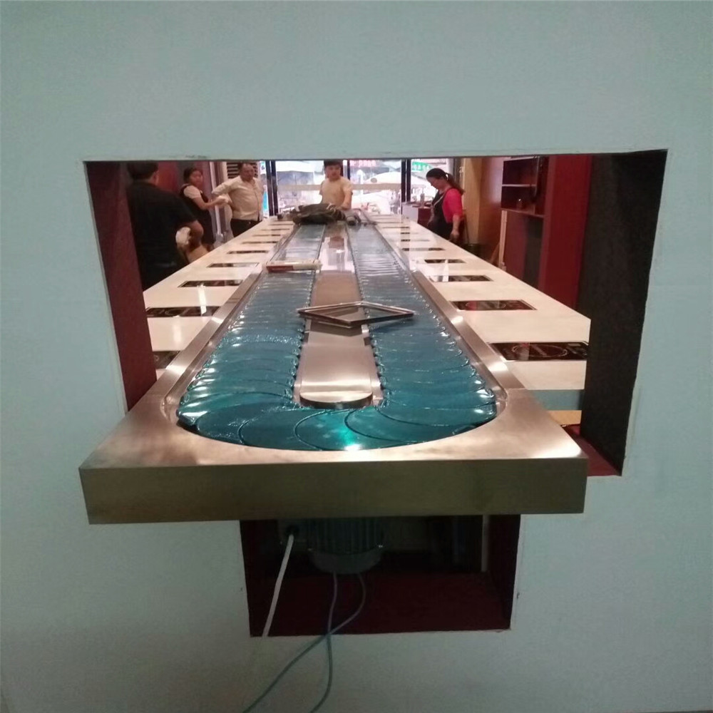 2019 Rotary hot pot dipping table feeding table equipment Sushi conveyor belt for food Dinning Conveyor