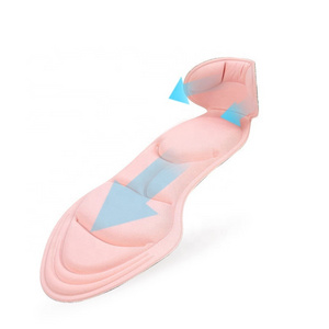 Soft Sweat-Absorbent Heel Breathable Woman Insoles 4D Memory Foam Insoles Massage Sponge Insole