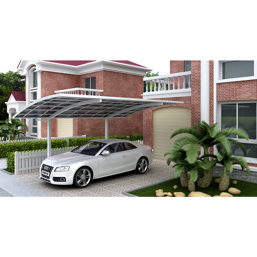 outdoor Cable car garage Aluminium Sunshading Carport for Park High Grade Easy DIY Elegant Aluminium/Solid PC Home Car port