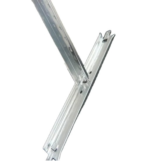 High strength T24 metal frame white flat t grid galvanized suspended ceiling t bar for PVC gypsum ceiling tiles