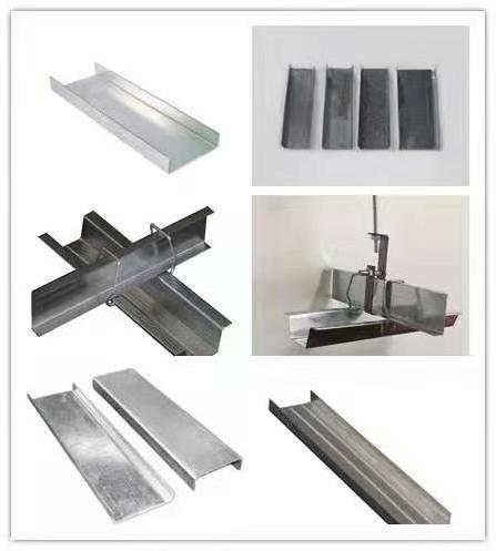 Hot sell model laser surface flat t grid suspended galvanized ceiling t bar components