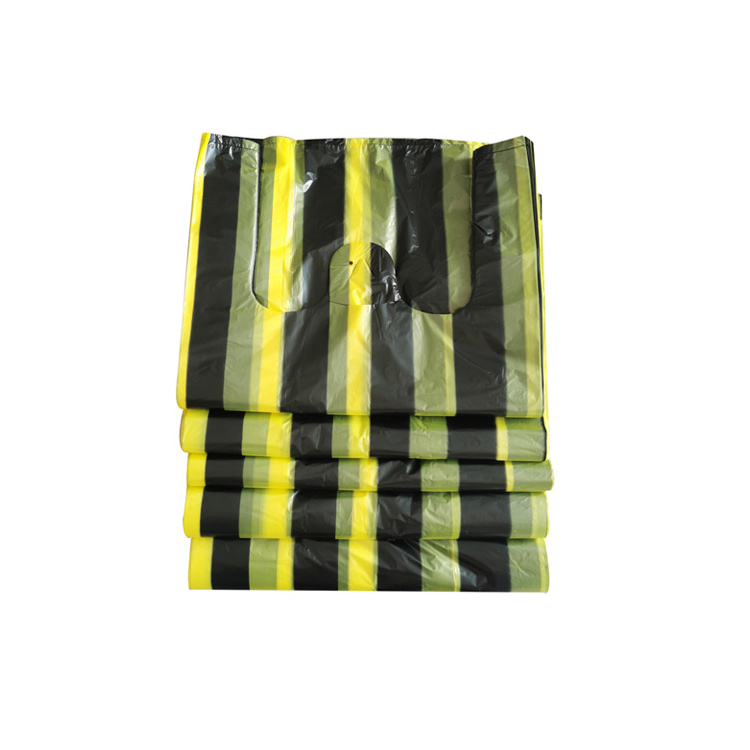 t-shirt plastic bags with striped printing for africa market