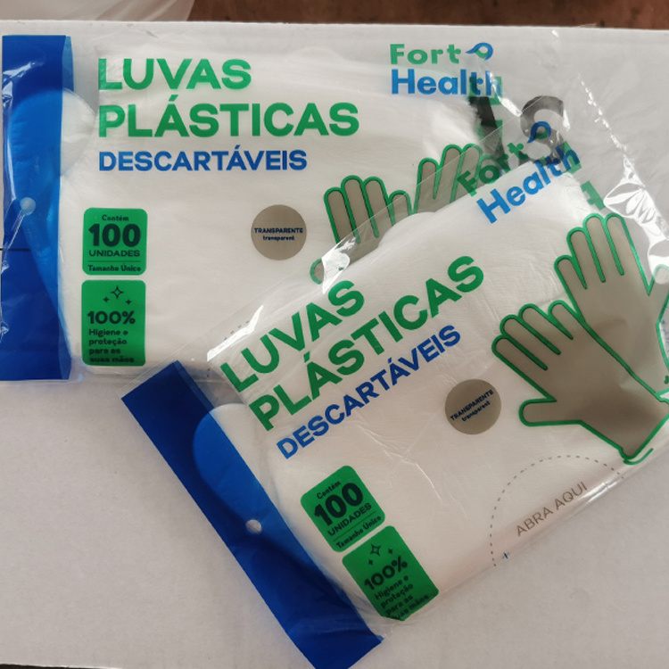 Disposable polyethylene gloves poly gloves for gas stations