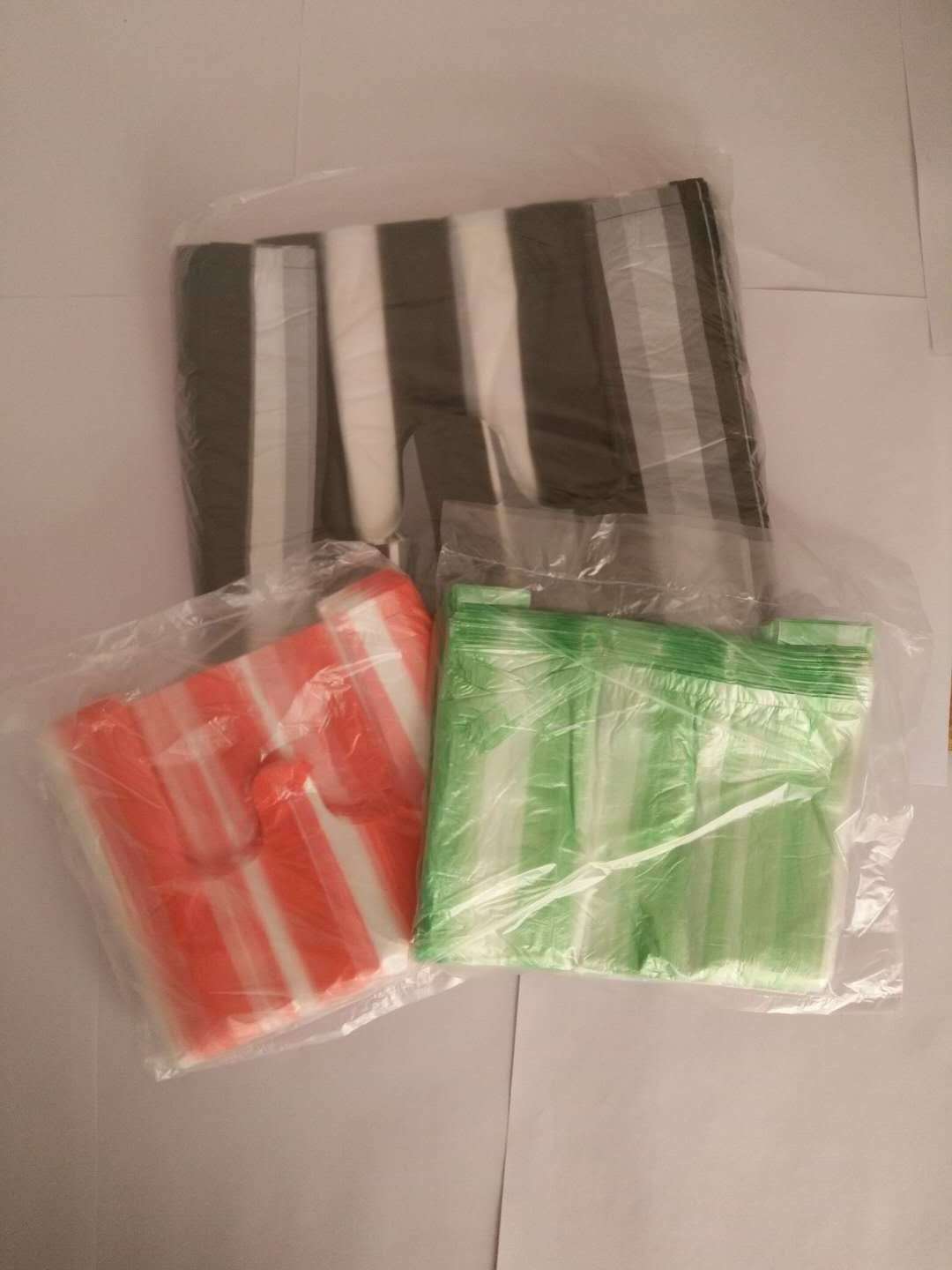 t-shirt plastic bags with striped printing for africa market