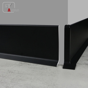 Baseboard Wall Flooring LED Skirting Board Aluminum Led Baseboard Lighting Skirting Free Sample Aluminium baseboard with light