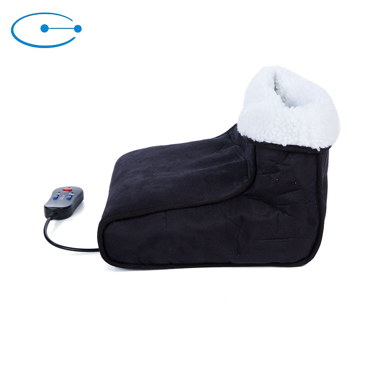 Hot Selling quality 2 Motors battery power thermal Electric office Foot Warmer boots Massager With Heat