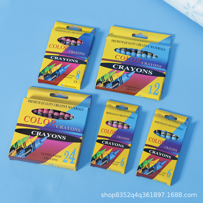 BOMEIJIA 12colors High Quality Kids Wax Crayons in box /crayon set