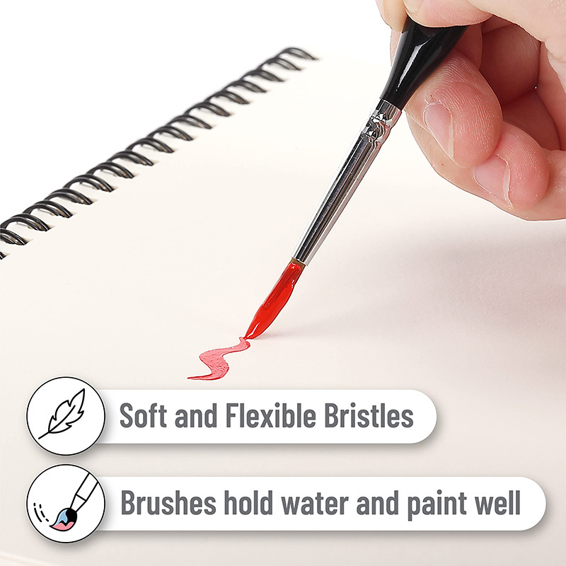 Fine Tip Detail Painting Brushes Miniature Paint Brushes Kit For Acrylic Watercolor Oil Face Nail Scale Model Painting