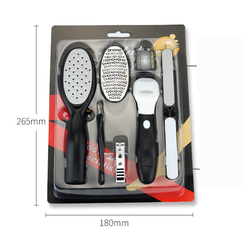 SZ266 5pcs 6pcs 7pcs 8pcs personal pedicure care stainless steel foot file set foot callus remover kit