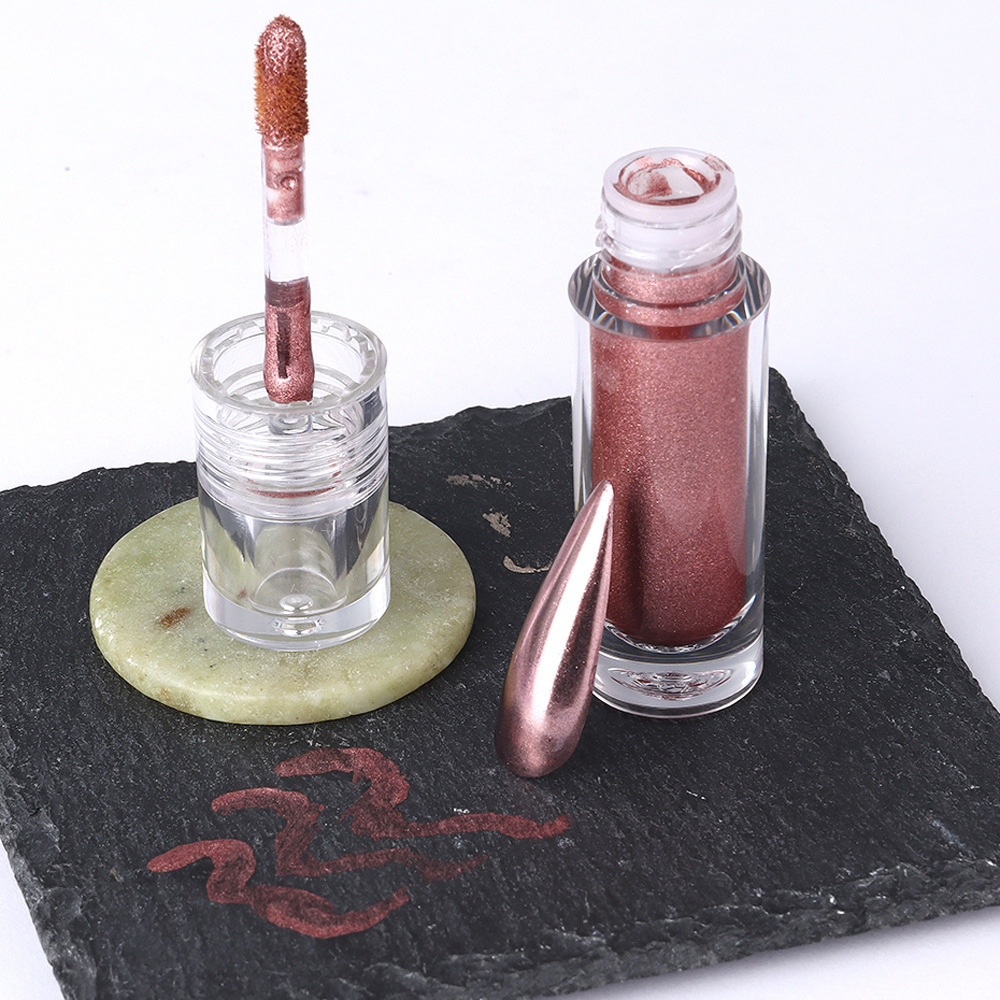 SZP57 2023 new arrival 6 colors dust pigment tube magic mirror metallic nail powder liquid with brush