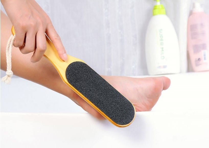 Professional foot massage file double side foot file with wood handle