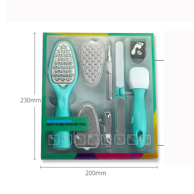 SZ266 5pcs 6pcs 7pcs 8pcs personal pedicure care stainless steel foot file set foot callus remover kit