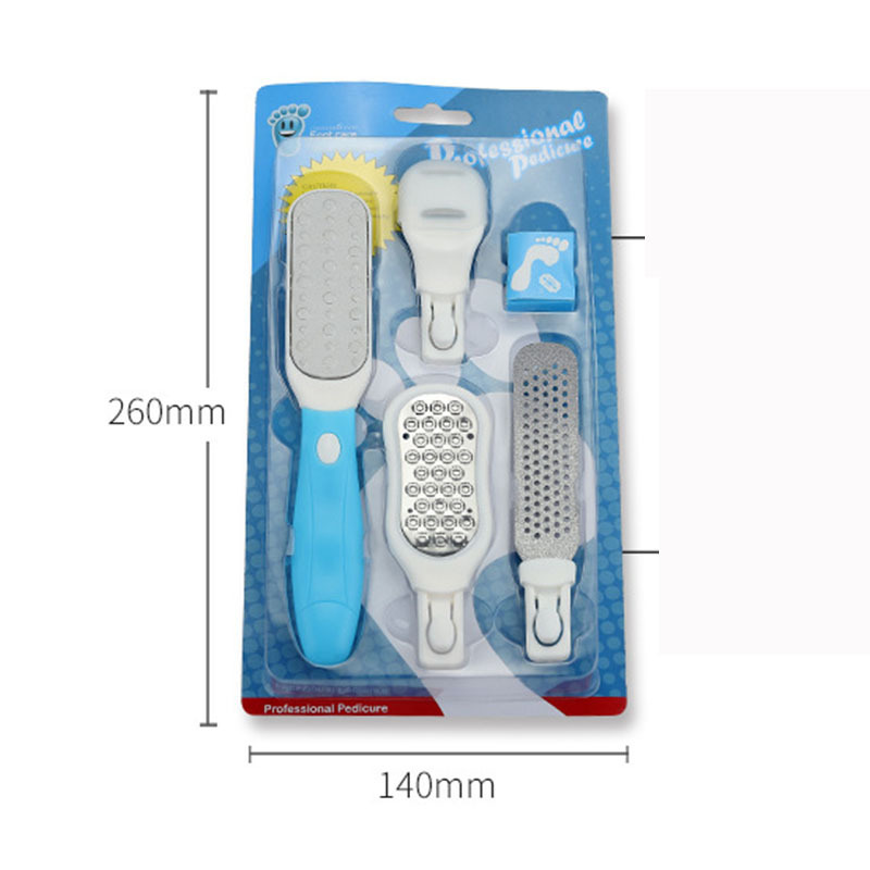 SZ266 5pcs 6pcs 7pcs 8pcs personal pedicure care stainless steel foot file set foot callus remover kit