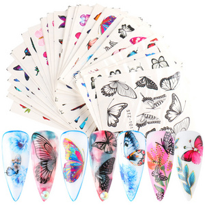 30pcs/bag water transfer nail decal sticker butterfly 3d for nail art