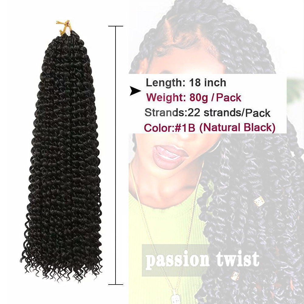 wholesale Crochet Braid Human hair extends Water Wave Synthetic Braiding Hair Passion Twist Hair wigs for black women