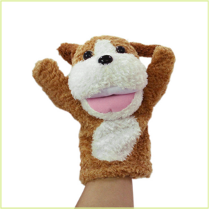 Movable mouth plush puppet cute animals museum toy story puppet dog