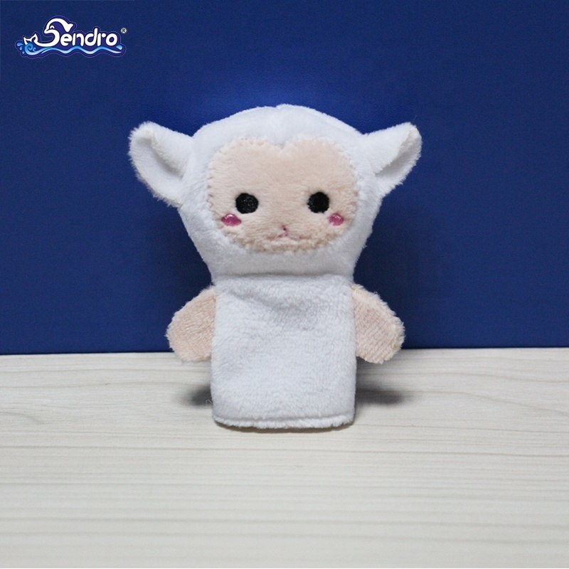 Wholesale birthday gifts A set animal finger puppets for kids custom plush toy free shipping