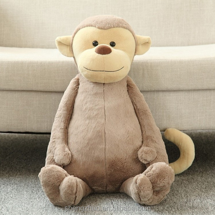 Custom stuffed animal plush baby monkey toy for kids animal monkey soft fluffy toys kids baby