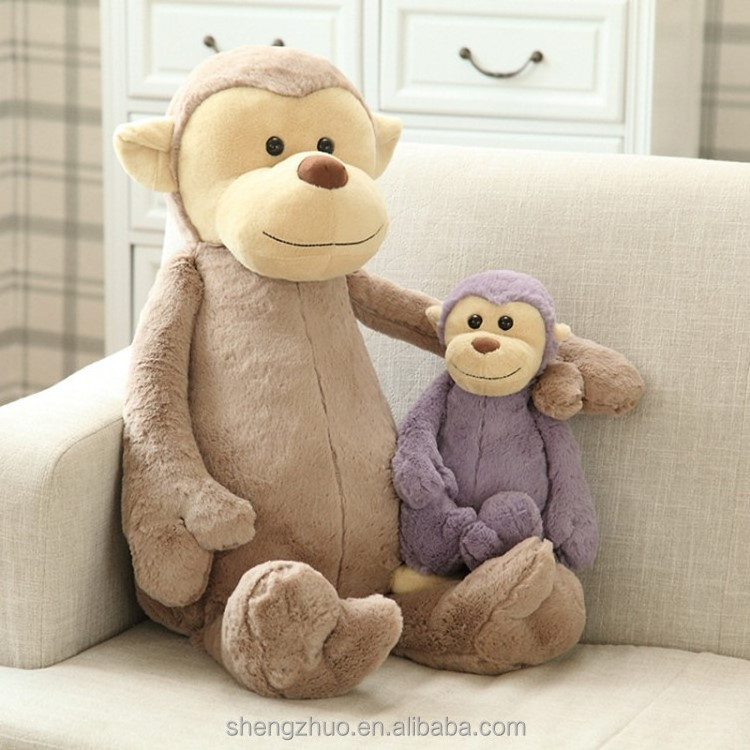 Custom stuffed animal plush baby monkey toy for kids animal monkey soft fluffy toys kids baby