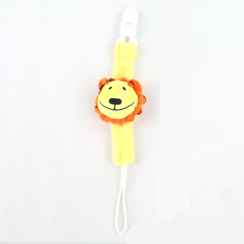 personalized stuffed animal head soft toy baby pacifier holder clip wholesale