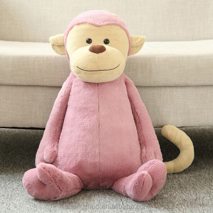 Custom stuffed animal plush baby monkey toy for kids animal monkey soft fluffy toys kids baby