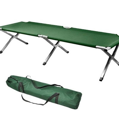 outdoor portable foldable camping bed aluminum folding cot for adult