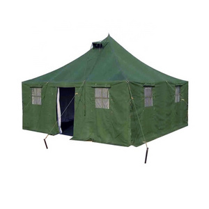 SZJ Custom Large Canvas Tent 10-Person Emergency Shelter with Metal Poles Water-Proof for Outdoor Camping Tent