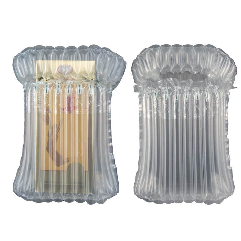 Biodegradable Packing Wrap Bag Bubble Nylon Wrapping Cushion Black Inflatable Air Pillow Column Bags Roll Wine Bottle Protector