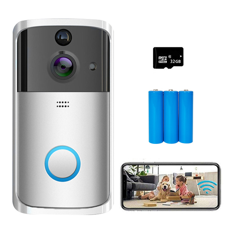 Support tuya door viewer peephole camera wireless audio door bell intercom wifi digital touch screen video doorbell system