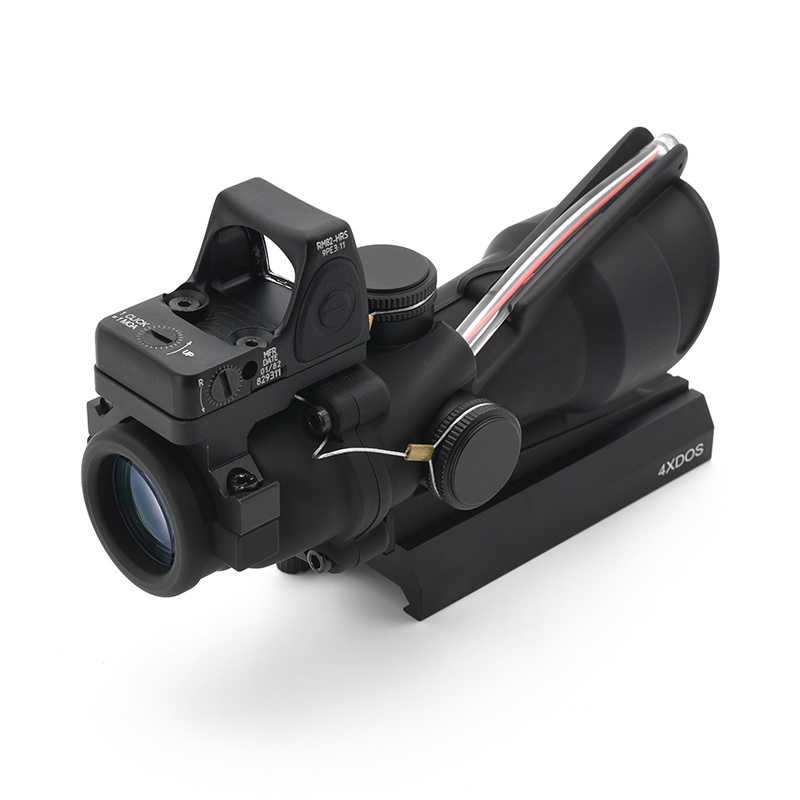 New Tactical Hunting 4X32 TA31 Upgraded Real Fiber Red Dot Scope w/Mini Red Dot Sight Scope with LT100 QD Mount