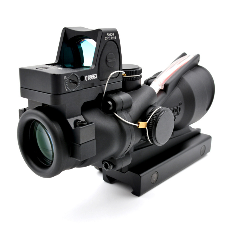 OPP TACTICAL Red And Green Illuminated Tactical Optical Sight Scope 4X32 ACOG with RMR For Hunting