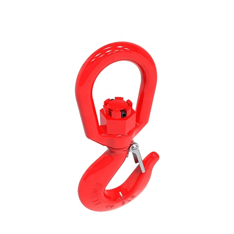 Shenli Rigging Forged Swivel hook/forged safety hook Crane Swivel Hook with Safety Latch