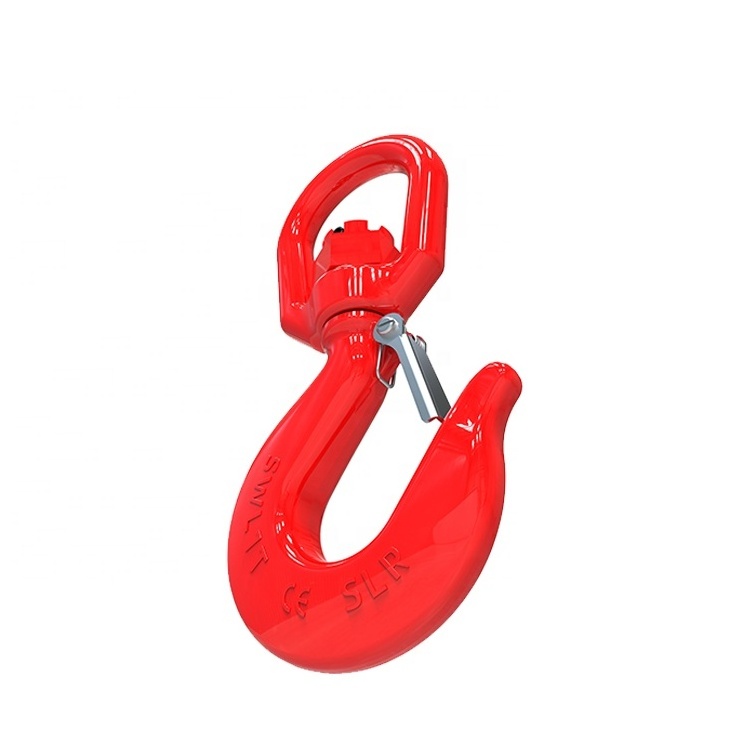 Shenli Rigging Forged Swivel hook/forged safety hook Crane Swivel Hook with Safety Latch