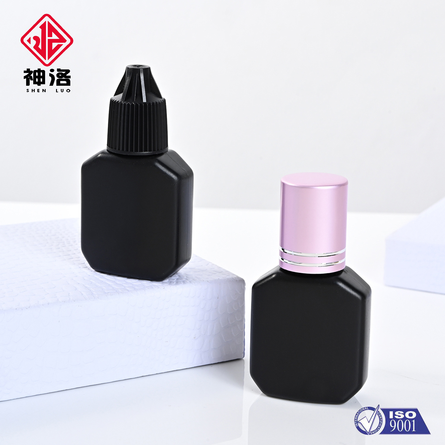 HDPE Black Eyelash Glue Bottle 5ml 10ml 15ml Good Seal Roll on Matte Finish 5ml 10ml 15ml Plastic Adhesive Bottle