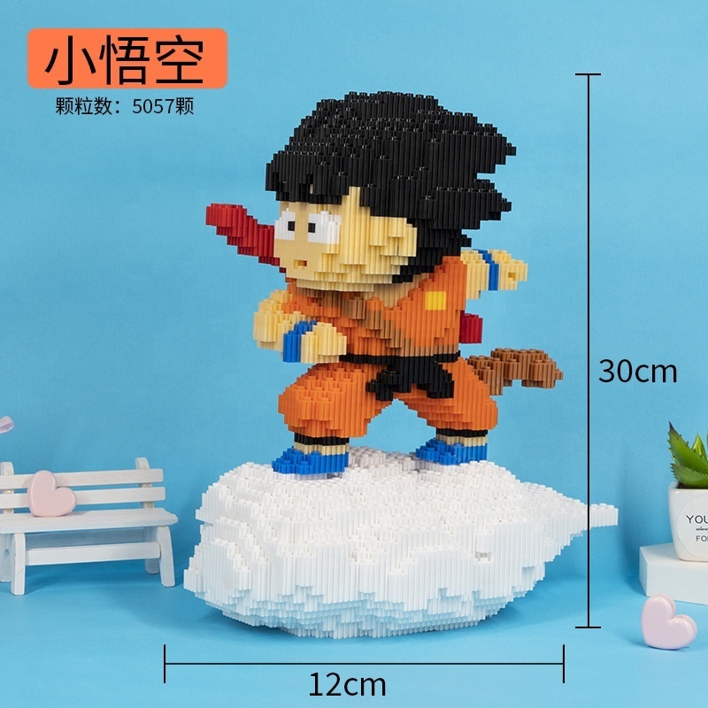 Drag-on Ball 5057pcs Building Blocks 30CM Son Goku Anime Figure Model Mini Bricks Educational Toys for Children Gifts