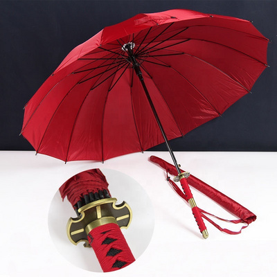 Creative Long Handle Japanese Sword Umbrella One Piece Zoro Straight Handle Female Wind Man Anime Umbrella