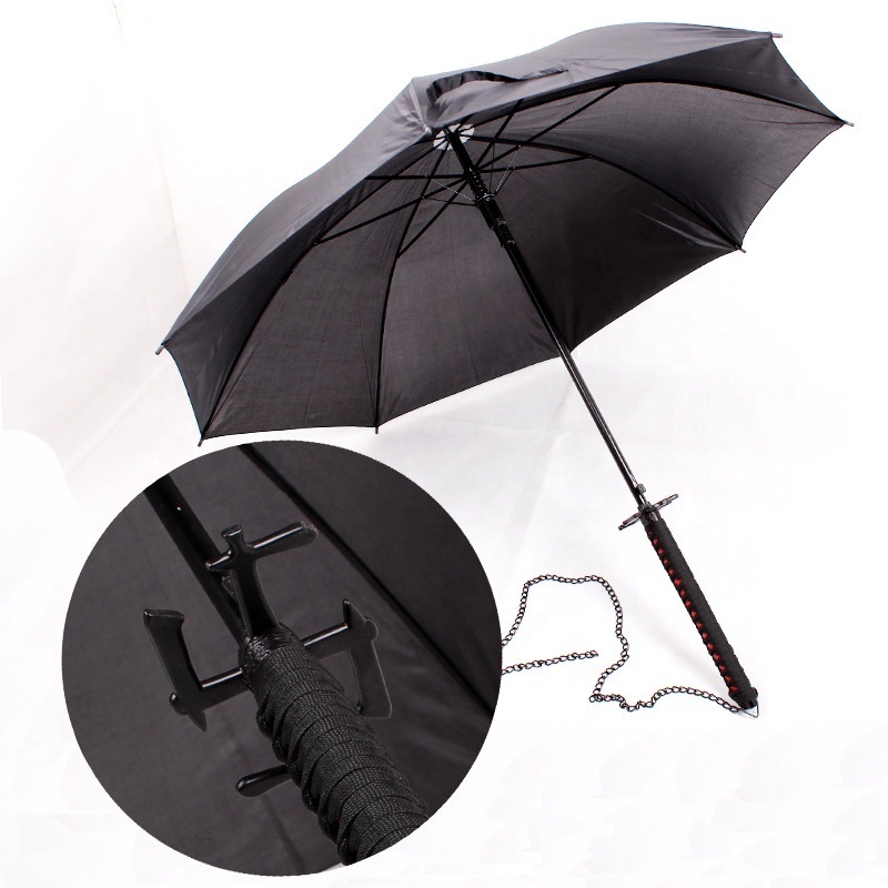 2021 Creative Personality Umbrella Anime Knife Handle Straight Umbrella Automatic Long Handle Umbrella Large