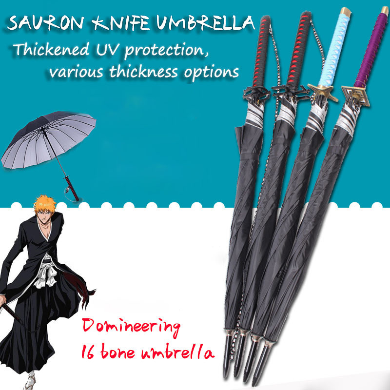 2021 New Style Straight Fancy Design Japanese Samurai Katana Small Sword Umbrella With Long Handle