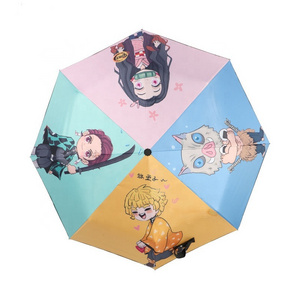 Demon Slayer UV umbrella Fully automatic Slayer uv protection umbrella Slayer folding clear umbrella