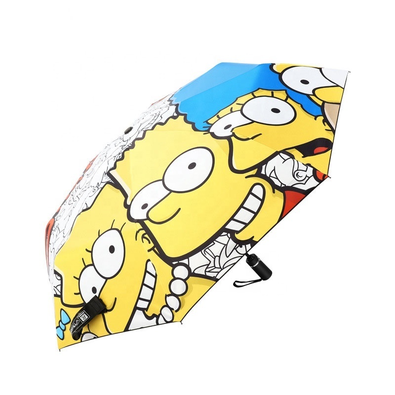 Simpsons automatic umbrella mechanism Simpsons kids cartoon umbrellas