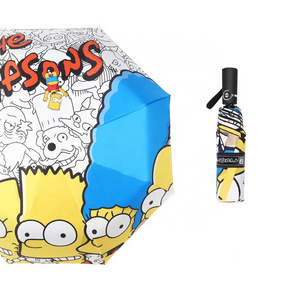 Simpsons automatic umbrella mechanism Simpsons kids cartoon umbrellas