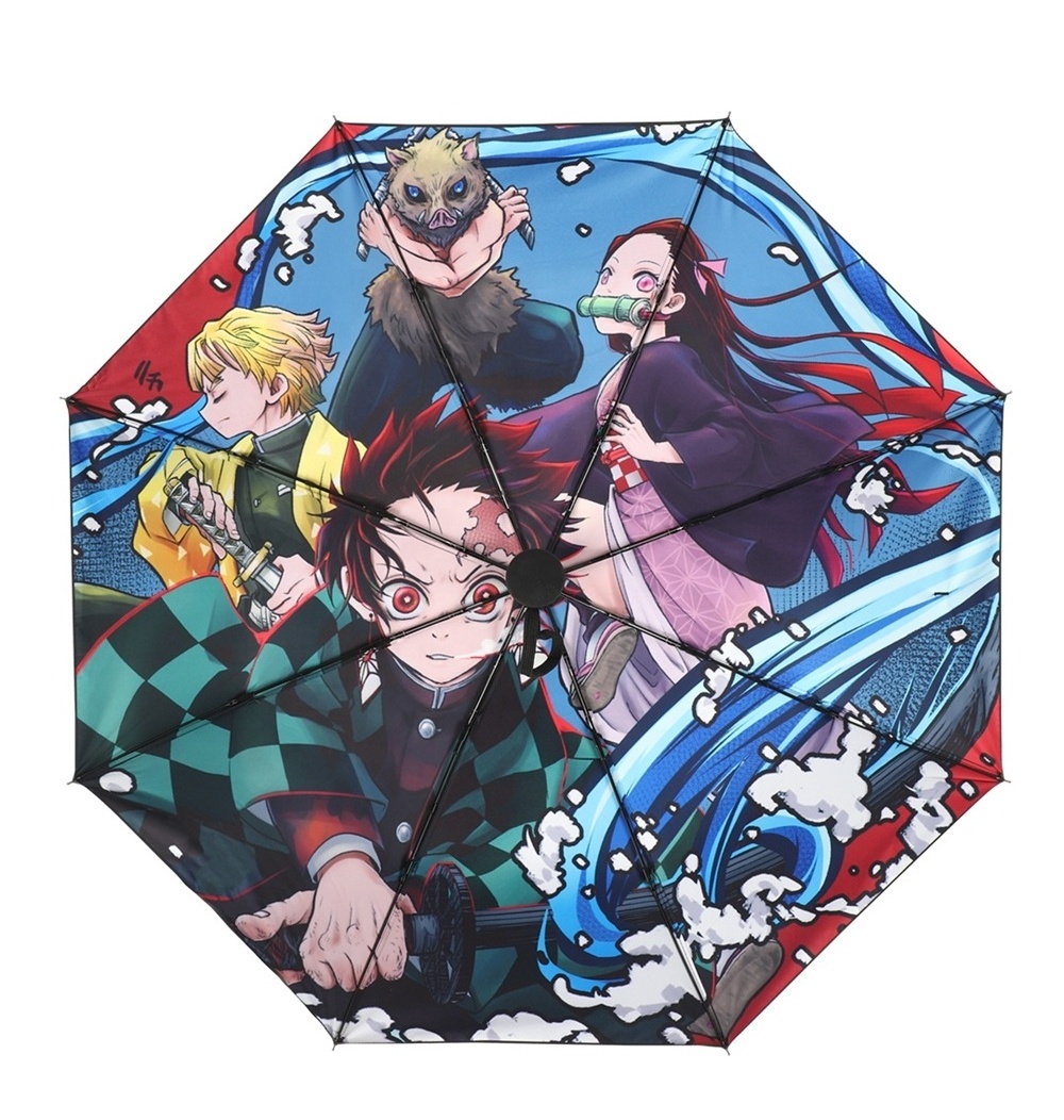 Demon Slayer Anime Fully automatic rain and rain umbrella,folding sun protection and UV protection umbrella