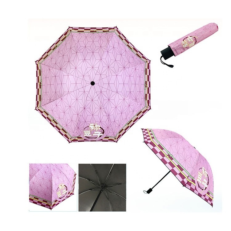 Anime Demon Slayer Umbrella Cosplay Kamado Nezuko Kochou Shinobu Agatsuma Zenitsu Samurai Umbrella Accessories for Gift