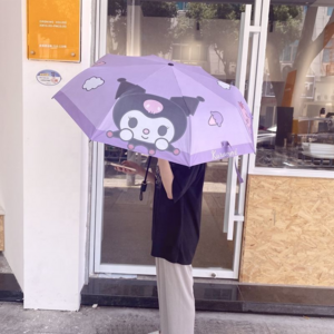 Kawaii Pattern Umbrella Sun Umbrella Anime My Melody Cinnamoroll Kuromi Purin Dog Cute Cartoon Girl Prevent UV Folding Umbrella