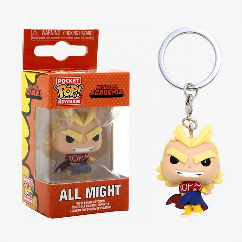 5cm Figure Doll PVC Toys Keyrings Collection  Anime My Hero Academia Keychain Funk POP BakugoModel Toy for Children Gifts