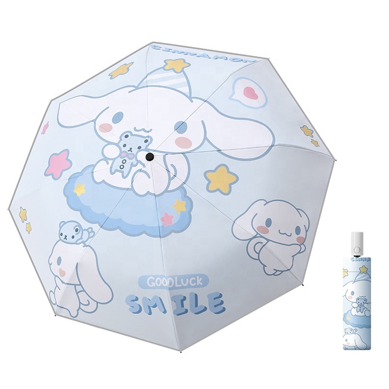 Kawaii Sanrioed Anime Cinnamoroll My Melody Kuromi Pochacco Rain Umbrella Sun Shade Umbrella Women Uv Sun Umbrella Girls Gifts