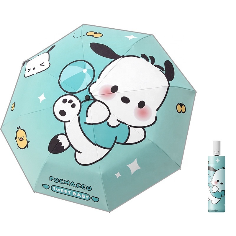 Kawaii Sanrio My Melody Cinnamoroll Umbrella Safety Anti-Rebound Harvest Steadily Sun Protection Child Light Automatic Student